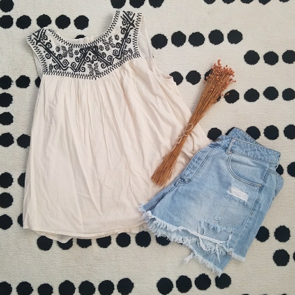 Lucky Brand Tops - Lucky Brand tank top shirt blouse embroidered